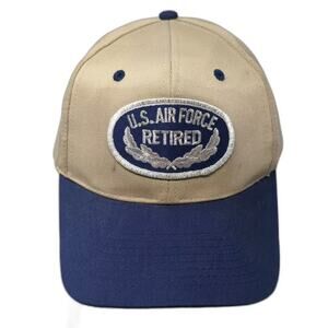 Mitchell Proffitt US Air Force Retired Embroidered Snapback Hat Beige Blue OS